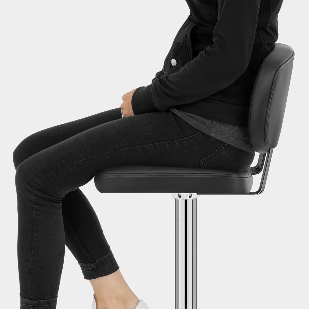 Edge Bar Stool Black Seat Image