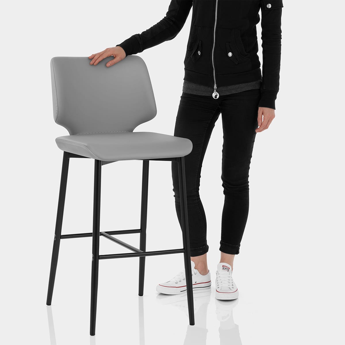 Elan Bar Stool Grey Features Image