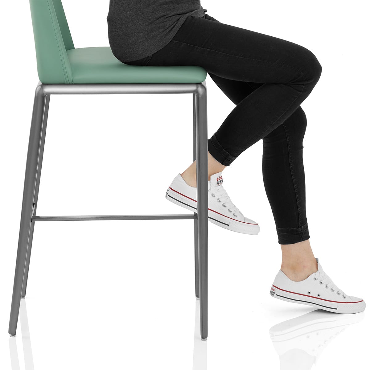 Elise Bar Stool Green Frame Image