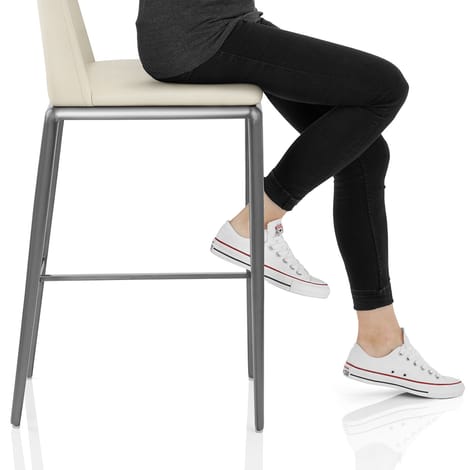 Elise Bar Stool Ivory Frame Image