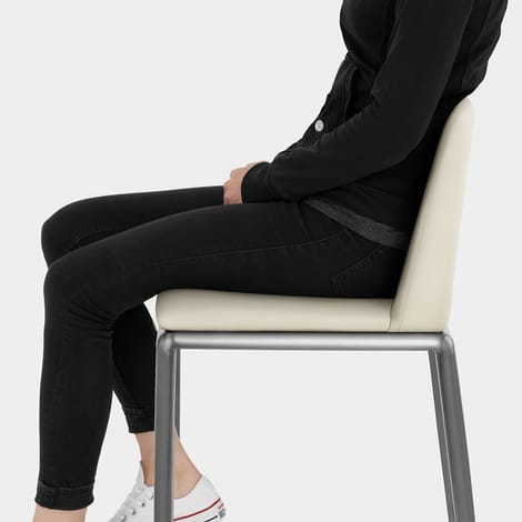 Elise Bar Stool Ivory Seat Image