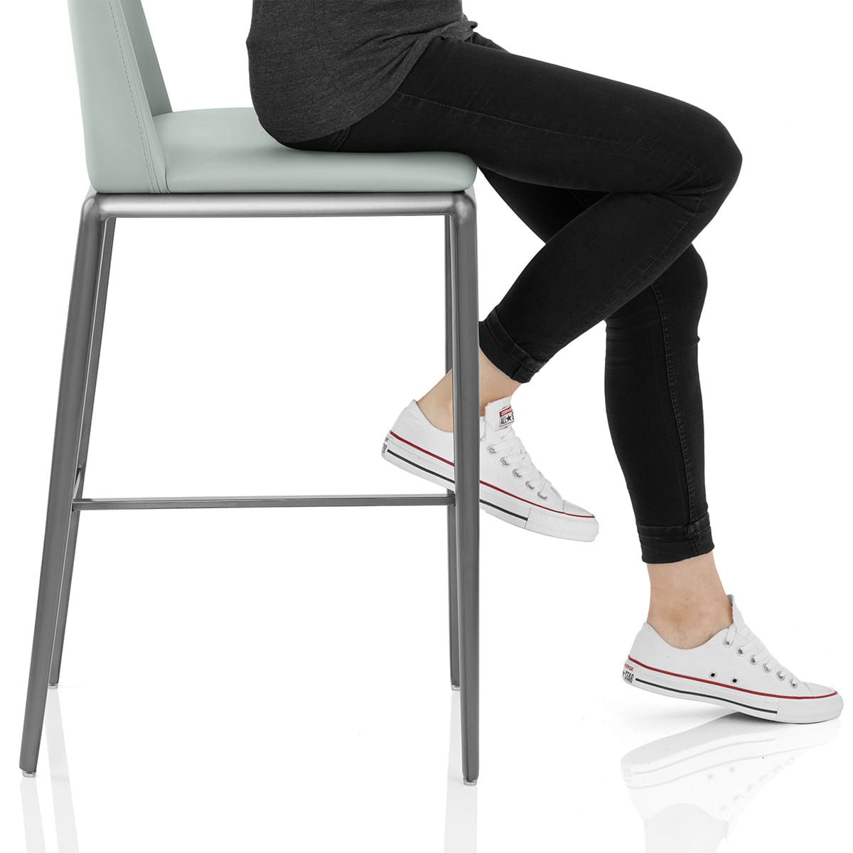 Elise Bar Stool Sky Blue Frame Image