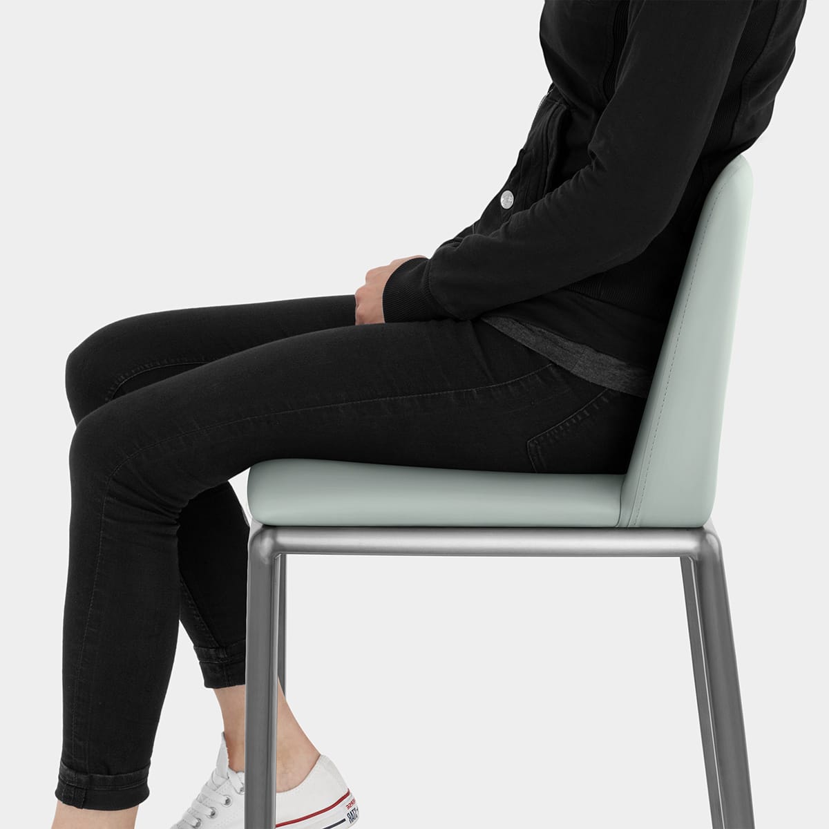 Elise Bar Stool Sky Blue Seat Image