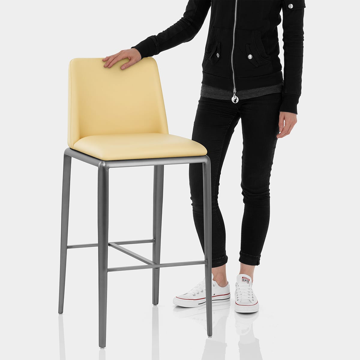 Elise Bar Stool Yellow Features Image