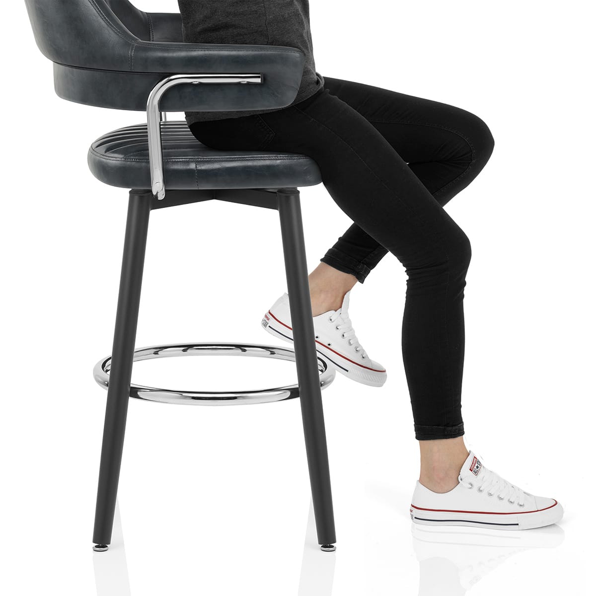 Emily Bar Stool Antique Slate Frame Image