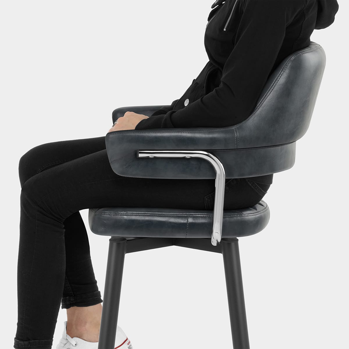 Emily Bar Stool Antique Slate Seat Image