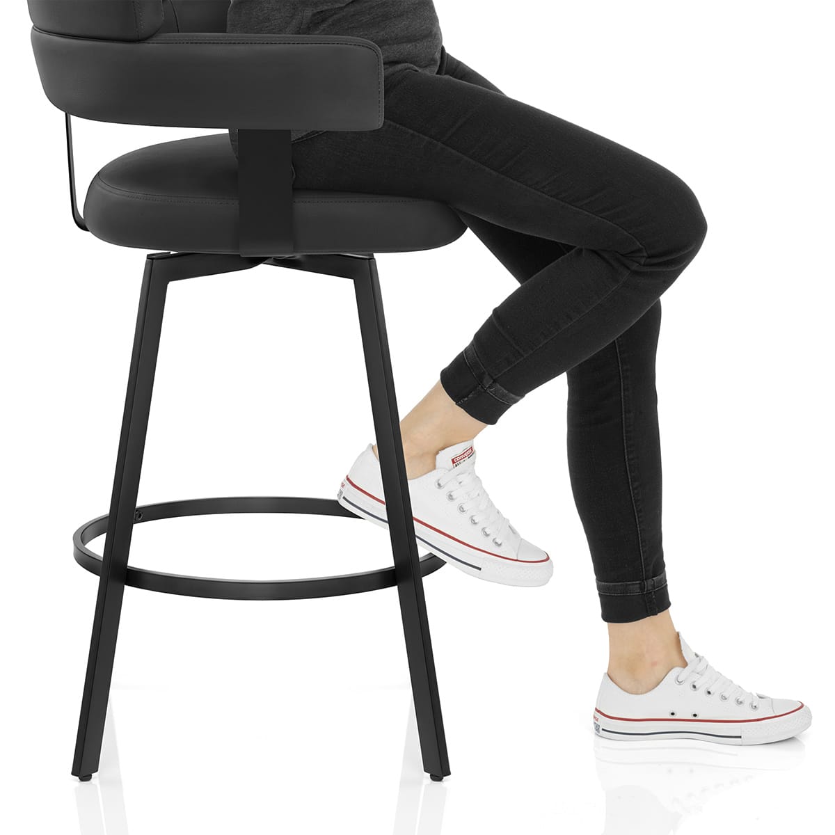 Enzo Bar Stool Black Frame Image