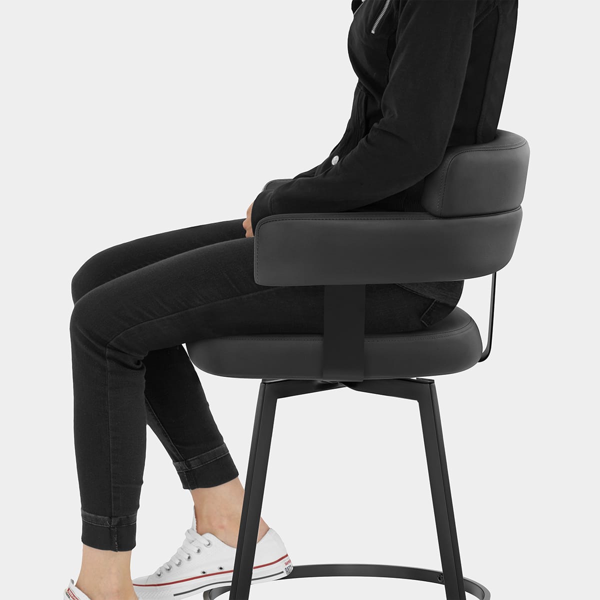 Enzo Bar Stool Black Seat Image