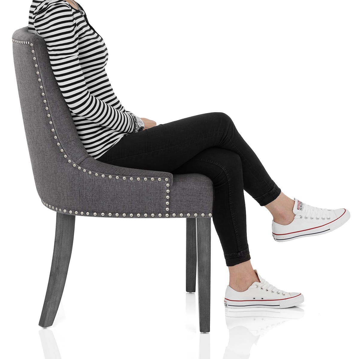 Etienne Dining Chair Charcoal Fabric Frame Image