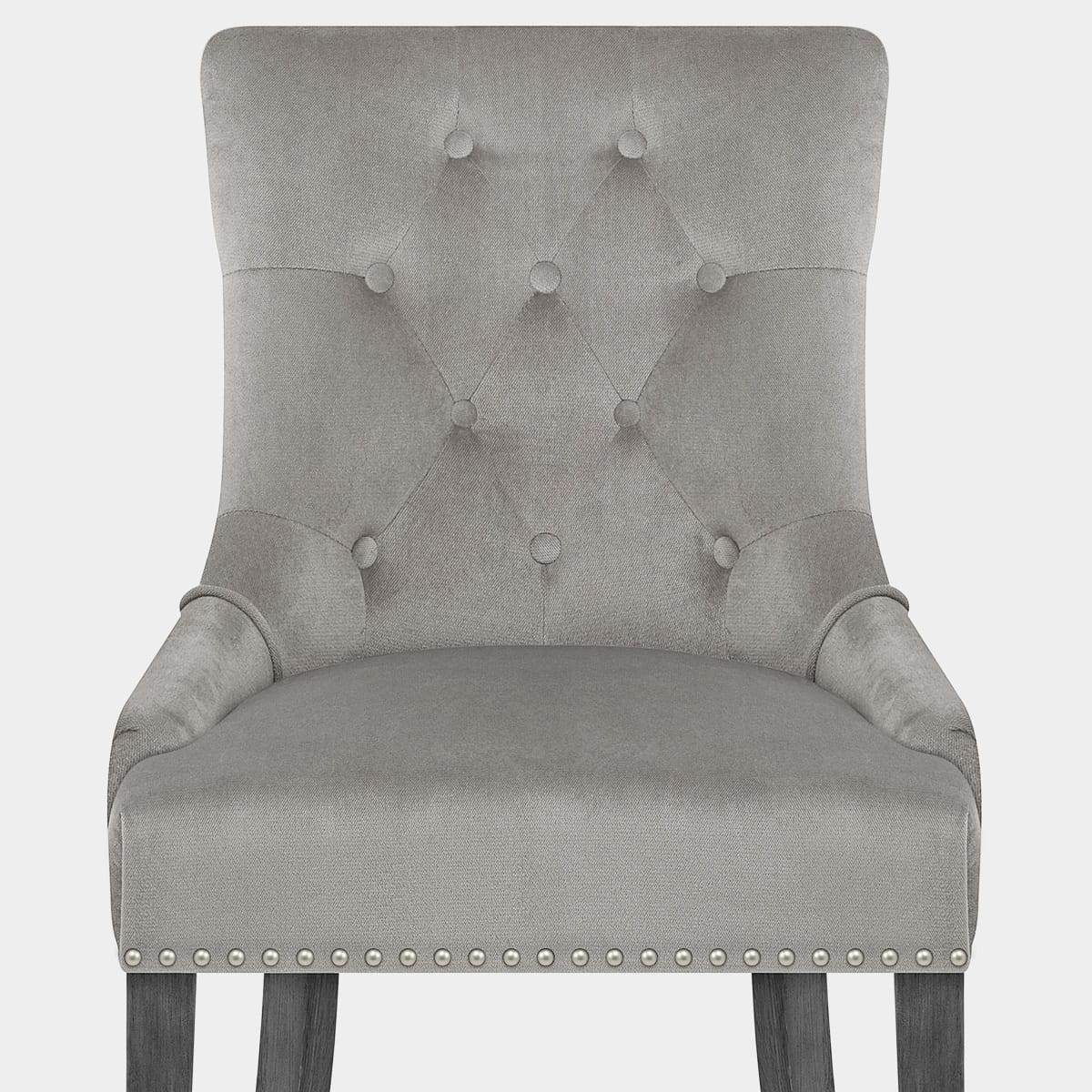 Etienne Dining Chair Grey Velvet Seat Image