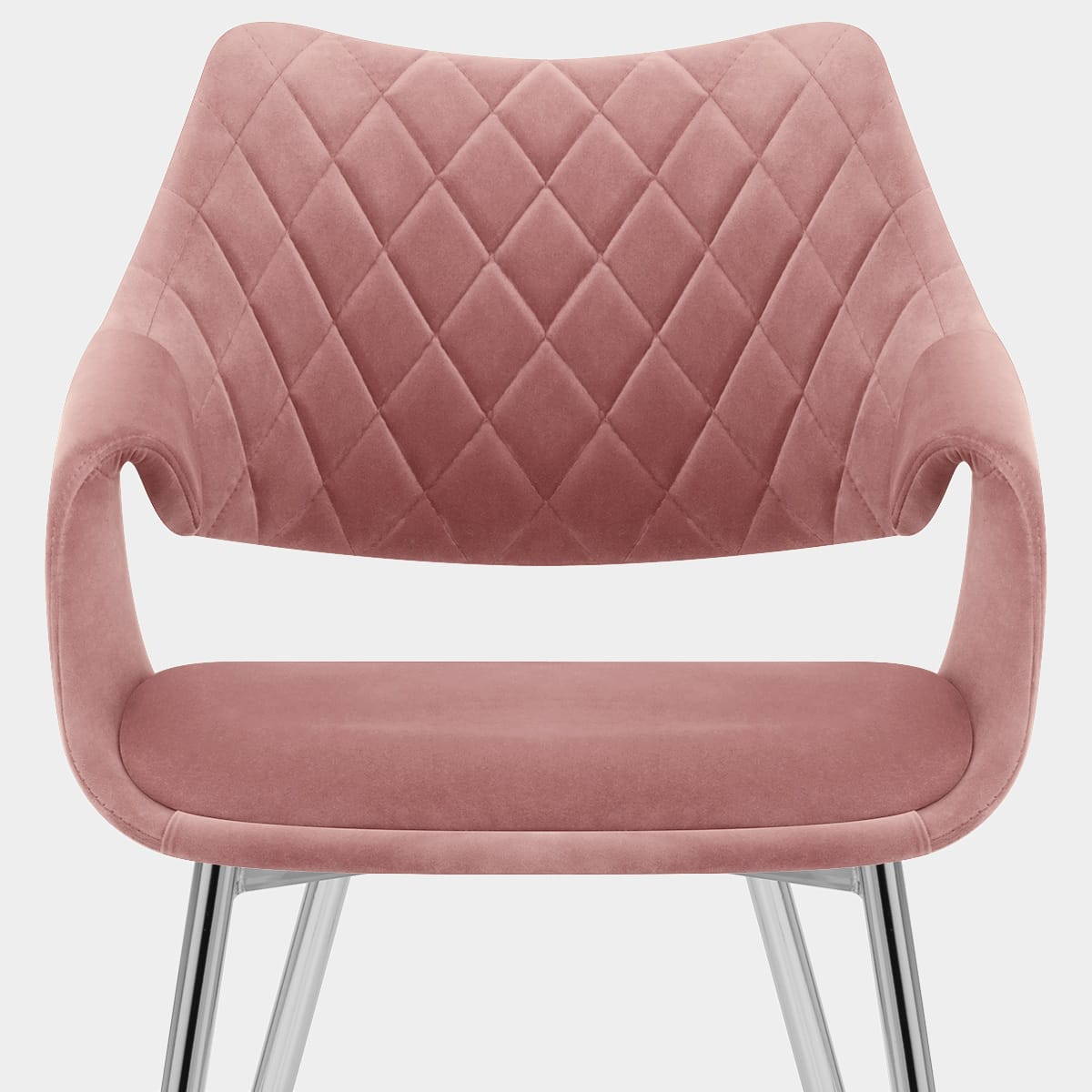 Fairfield Chrome Chair Pink Velvet Seat Image
