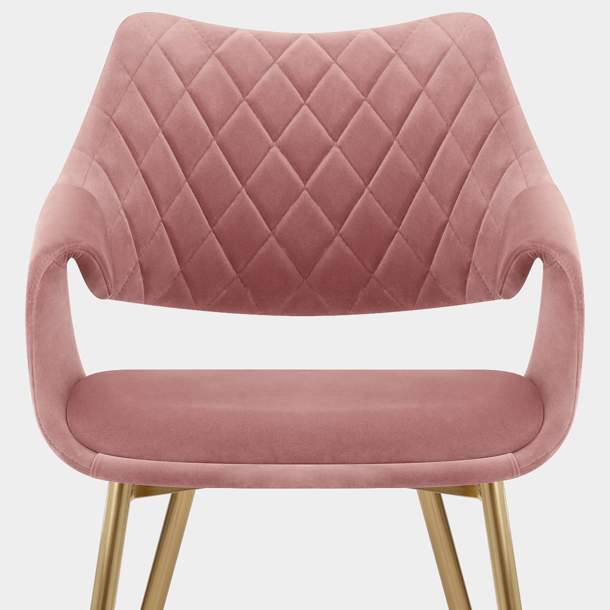 Fairfield Gold Chair Pink Velvet Seat Image