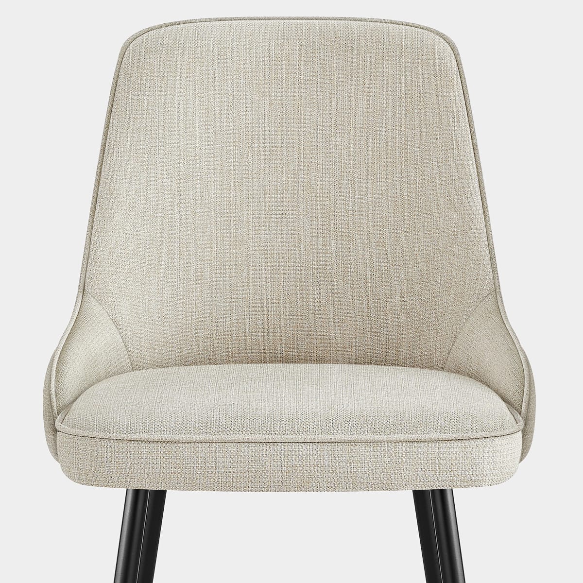 Faye Dining Chair Beige Fabric Seat Image