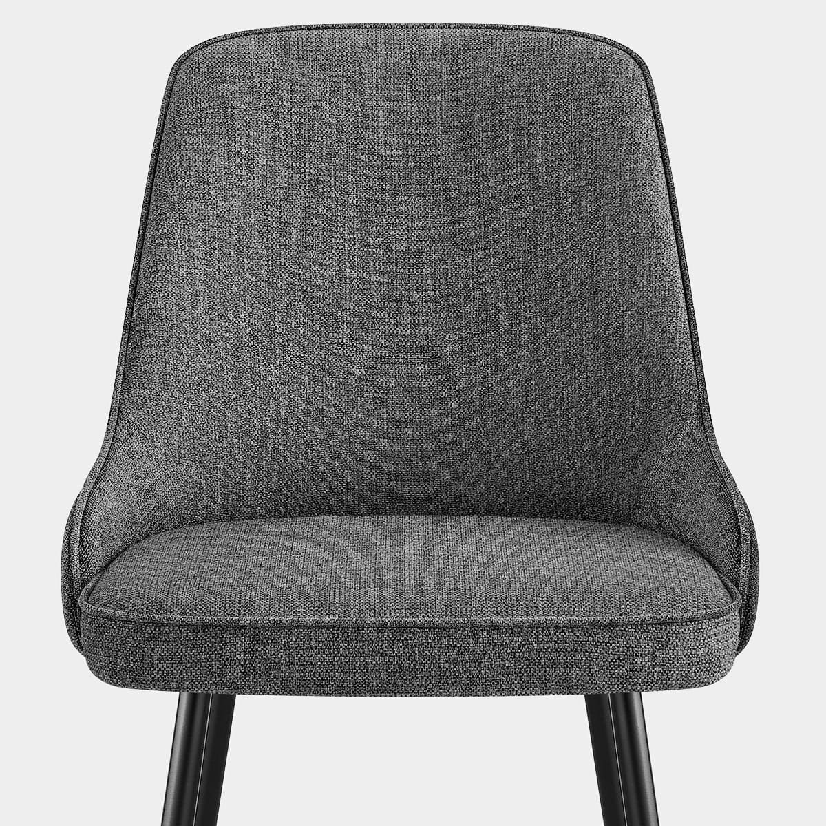 Faye Dining Chair Charcoal Fabric Seat Image