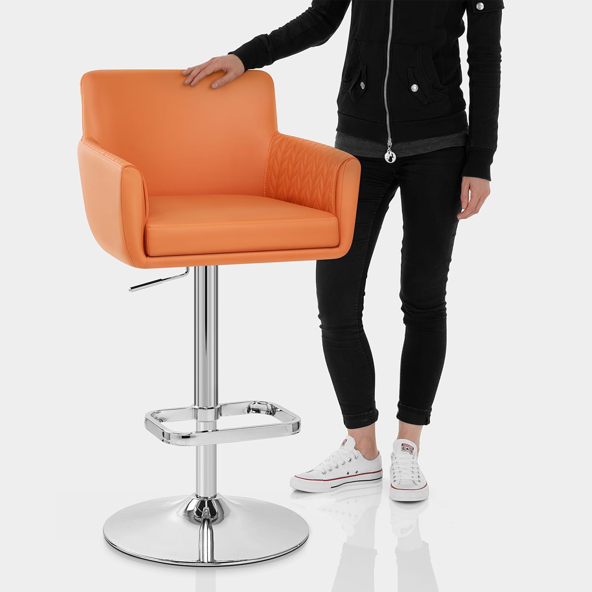 Felipe Bar Stool Orange Features Image