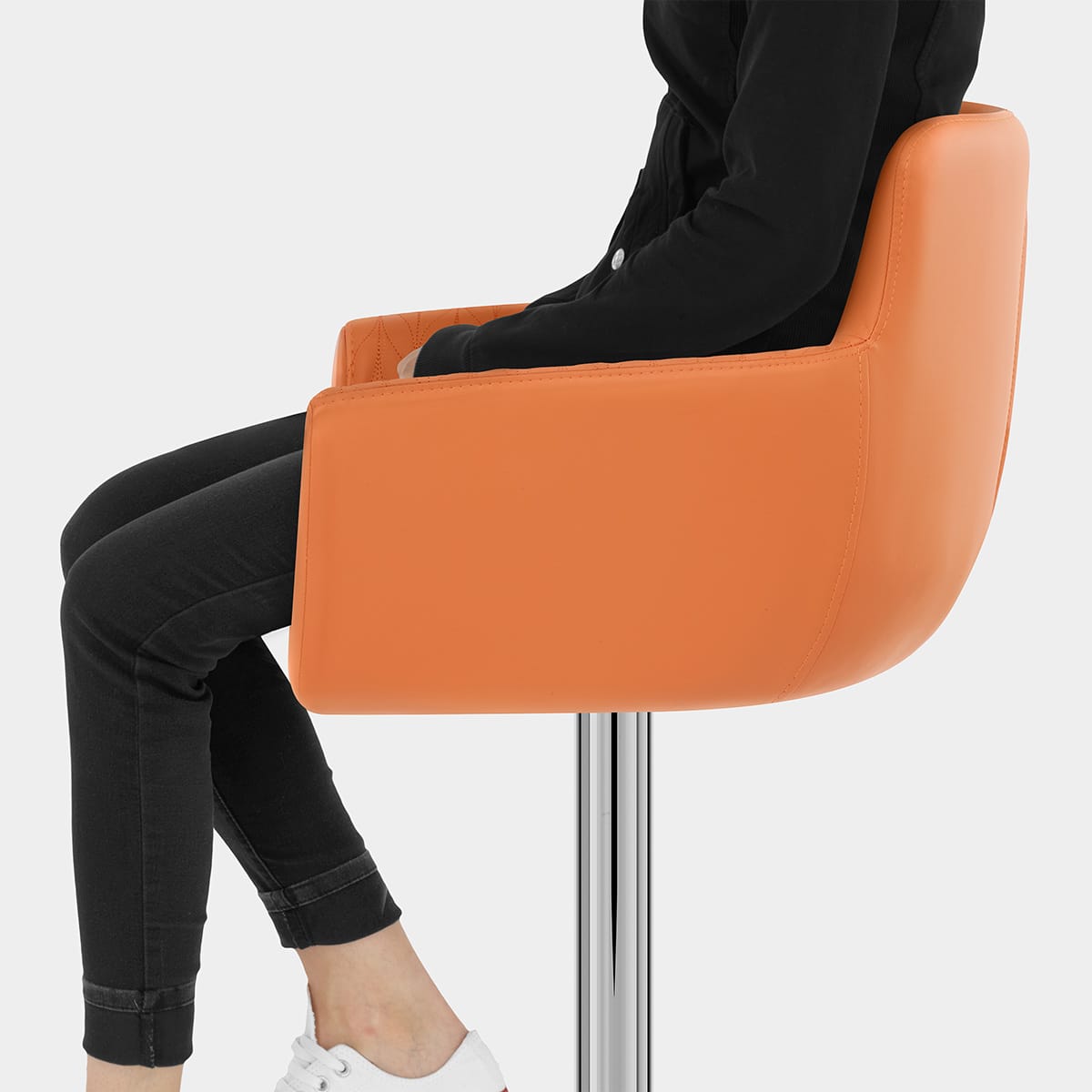 Felipe Bar Stool Orange Seat Image