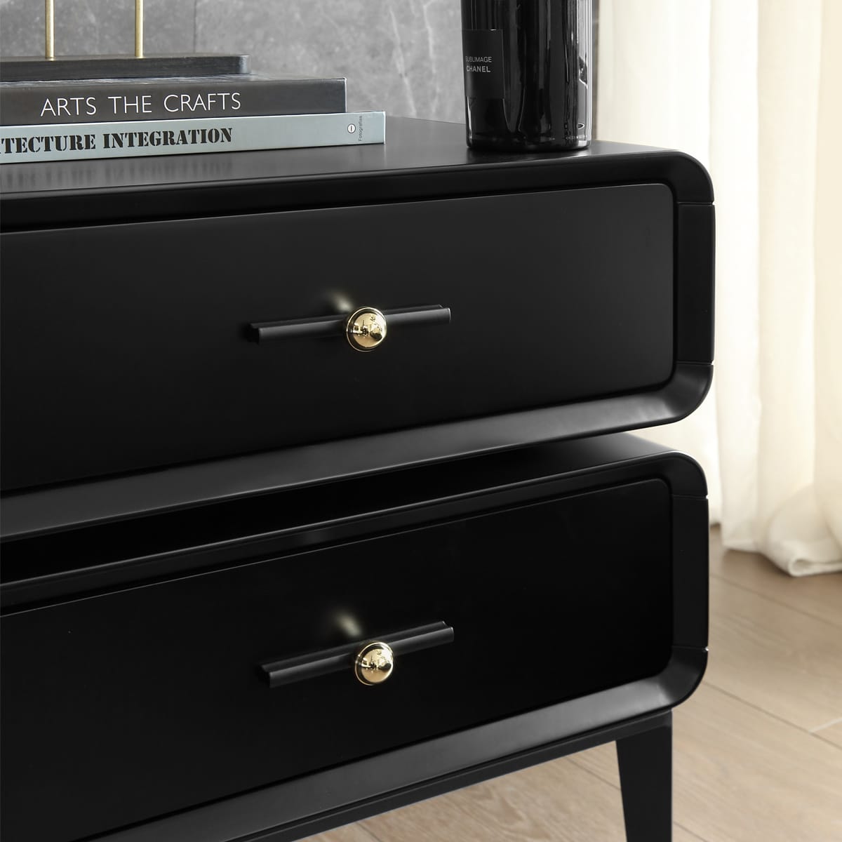 Florence Bedside Table Black Seat Image