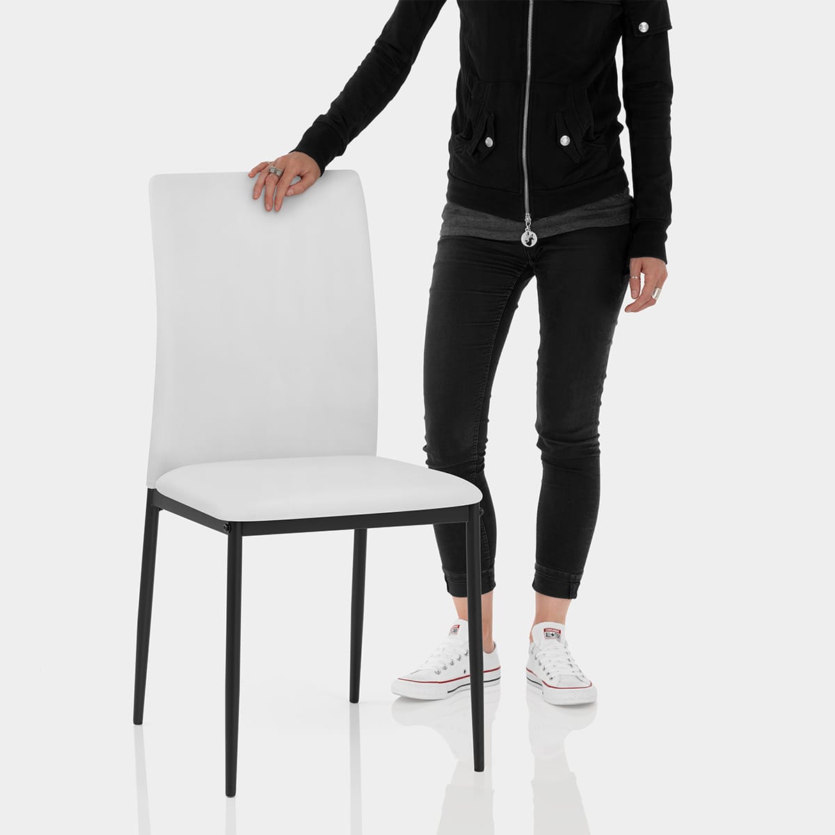 Franky Dining Chair White Features Image