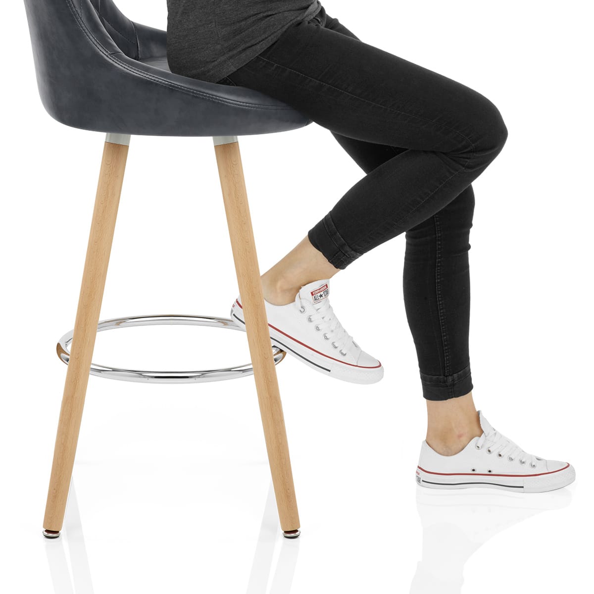 Fuse Wooden Stool Antique Slate Frame Image