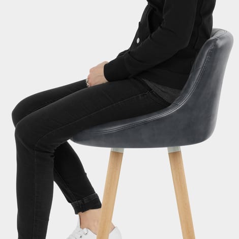 Fuse Wooden Stool Antique Slate Seat Image