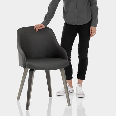 Fusion Wooden Chair Charcoal Features Image