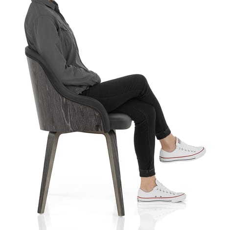 Fusion Wooden Chair Charcoal Frame Image