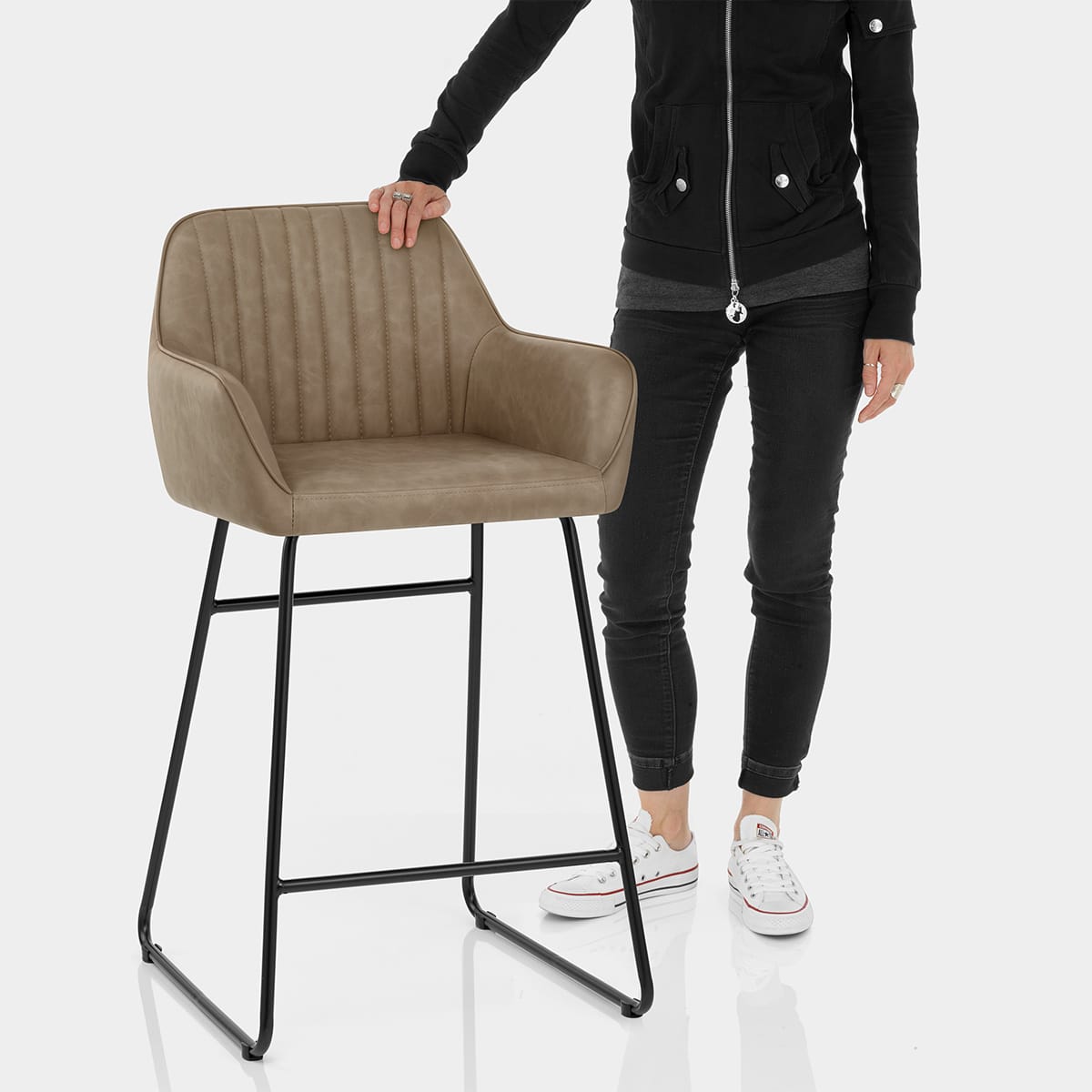 Gabrielle Bar Stool Antique Brown Features Image