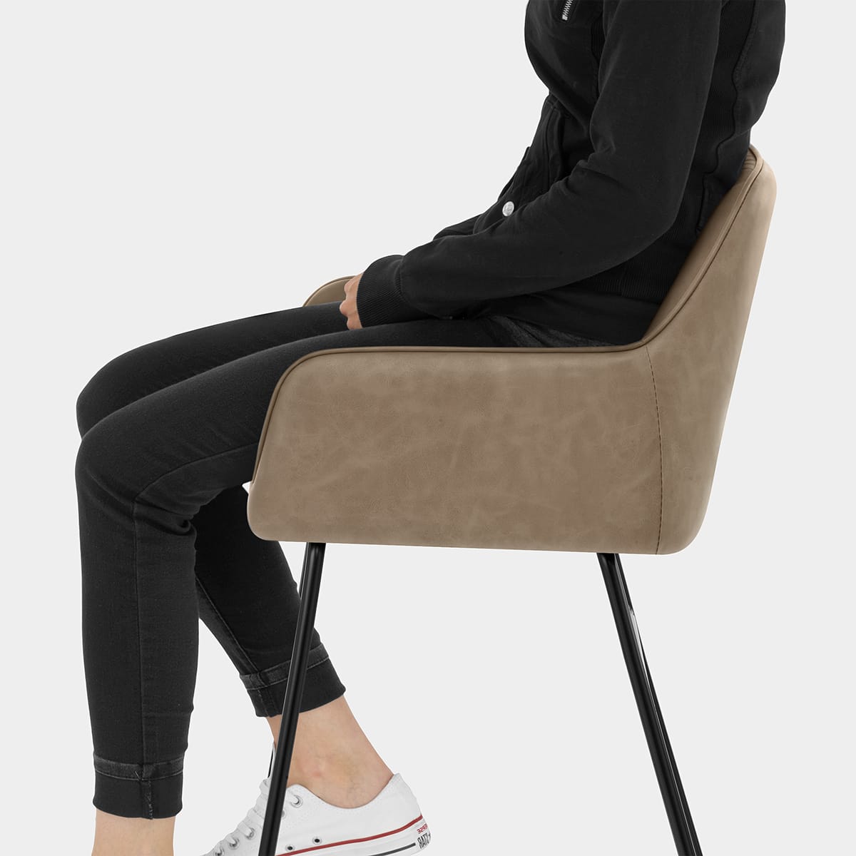 Gabrielle Bar Stool Antique Brown Seat Image