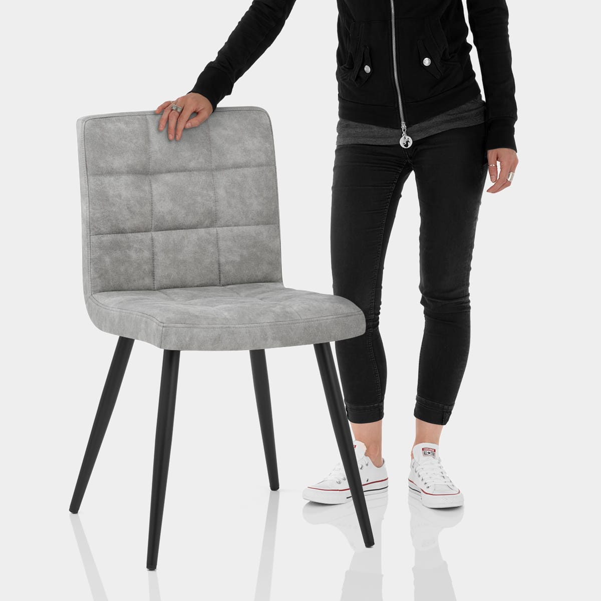 Galaxy Chair Antique Light Grey Features Image