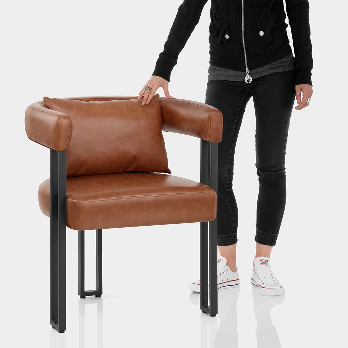 Gigi Chair & Cushion Antique Brown Features Image