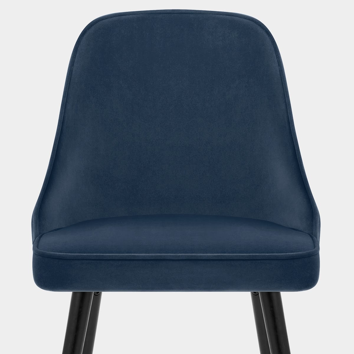 Glam Dining Chair Blue Velvet Seat Image