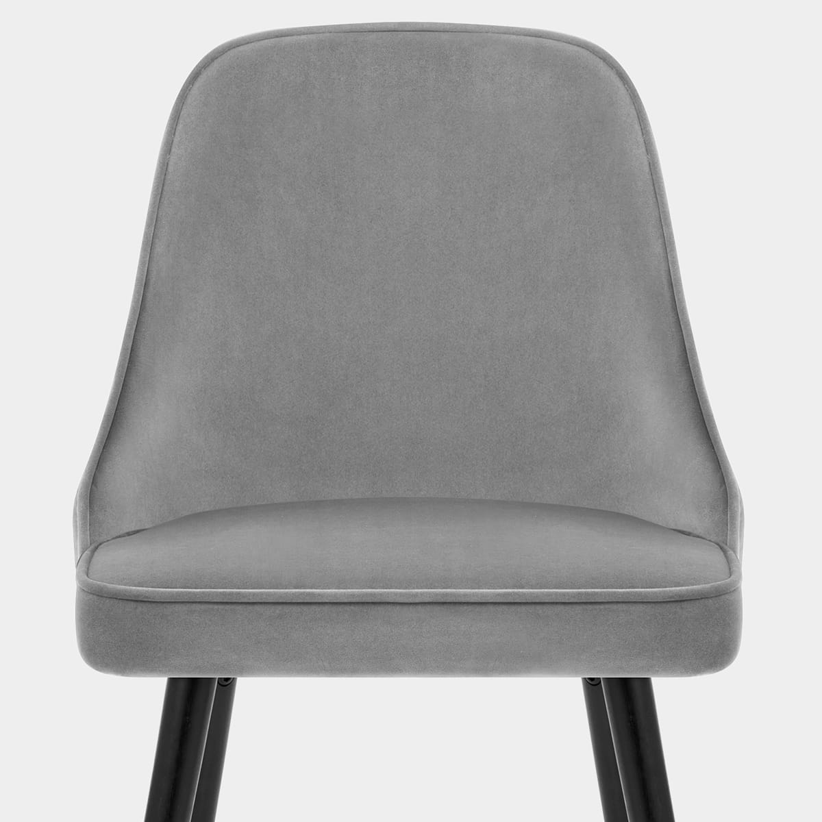 Glam Dining Chair Grey Velvet Seat Image