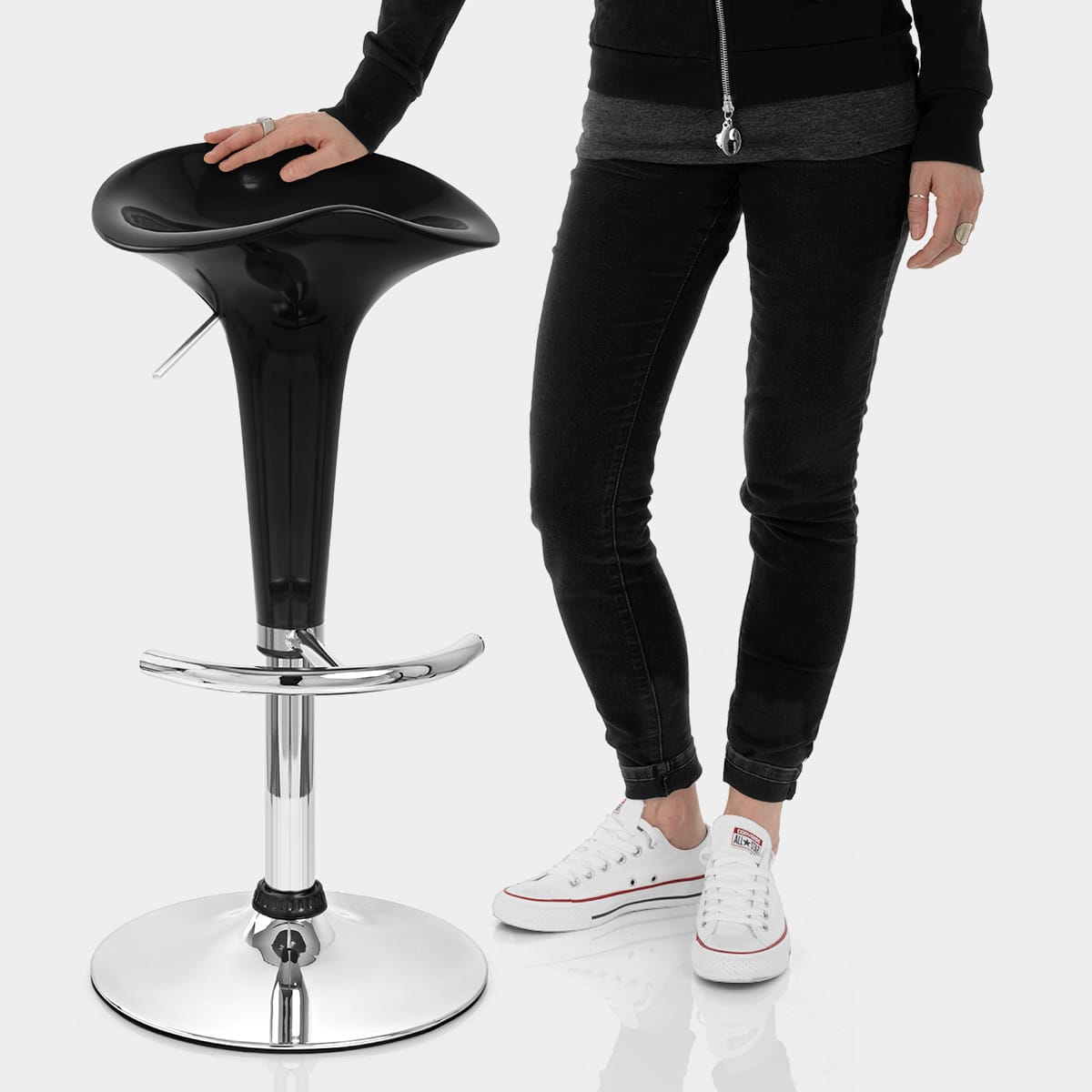 Gloss Coco Bar Stool Black Features Image