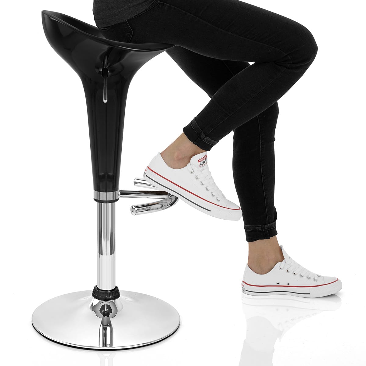 Gloss Coco Bar Stool Black Frame Image