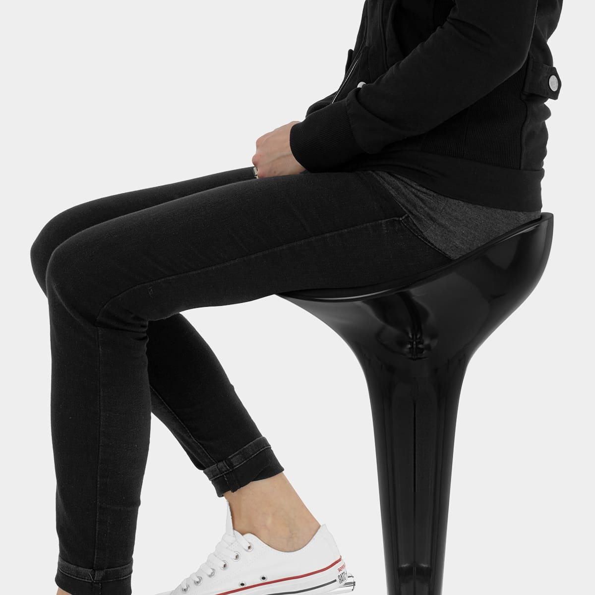 Gloss Coco Bar Stool Black Seat Image