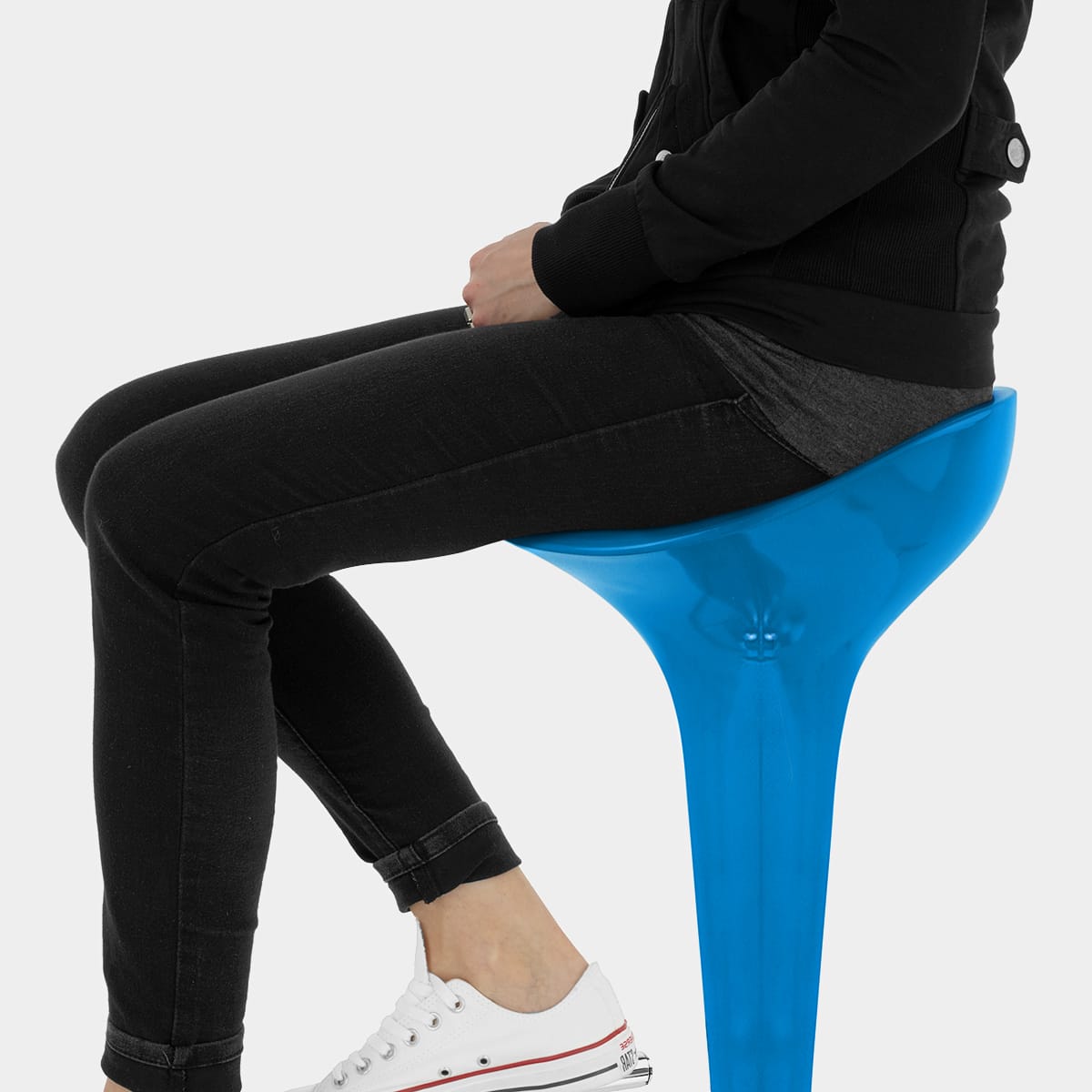 Gloss Coco Bar Stool Blue Seat Image