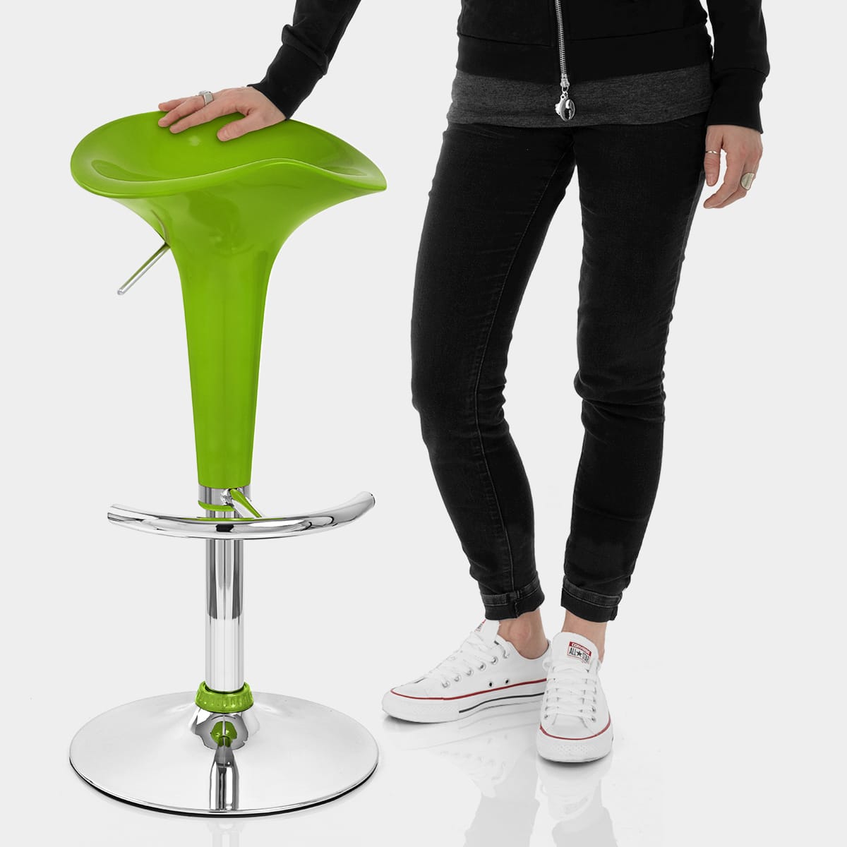 Gloss Coco Bar Stool Green Features Image