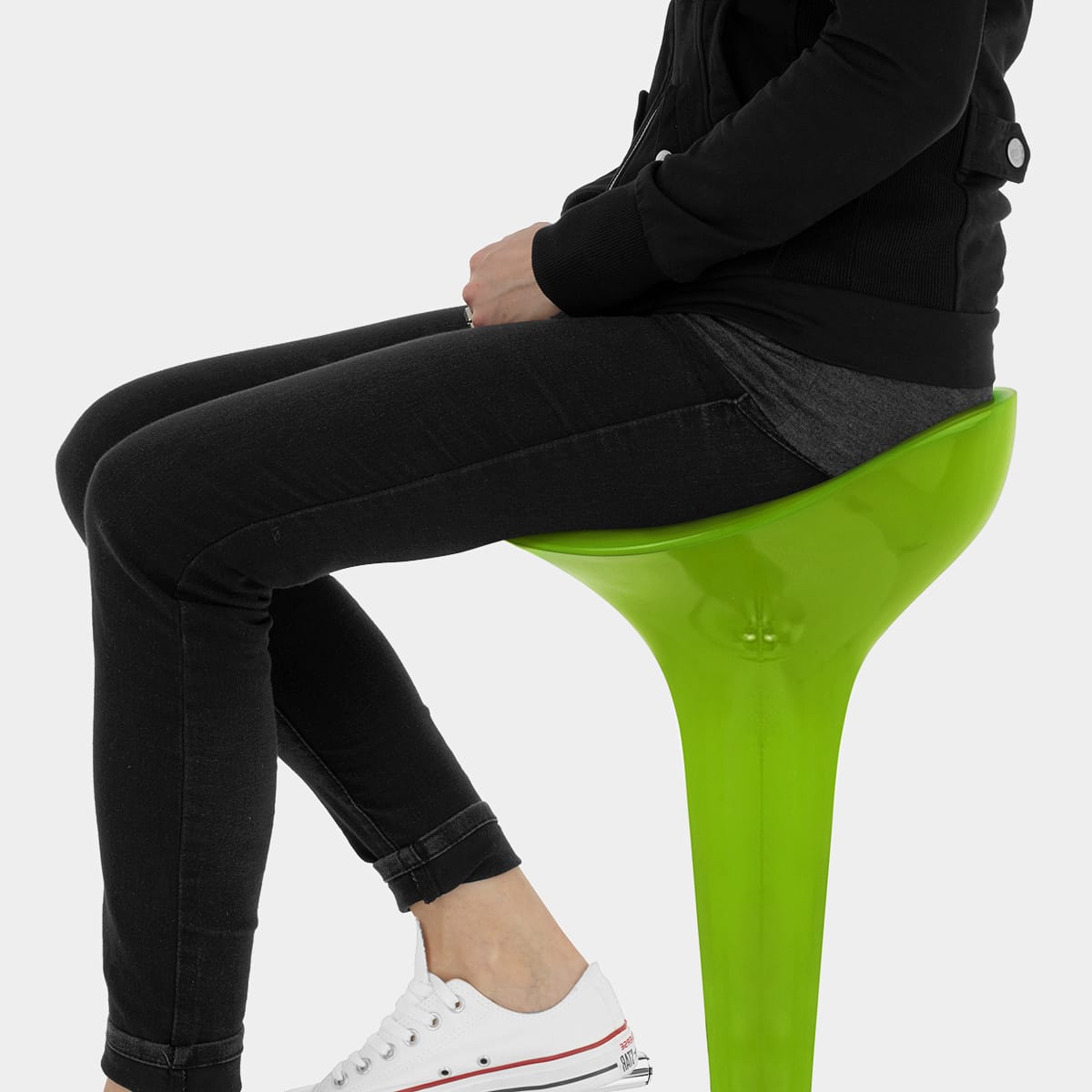 Gloss Coco Bar Stool Green Seat Image
