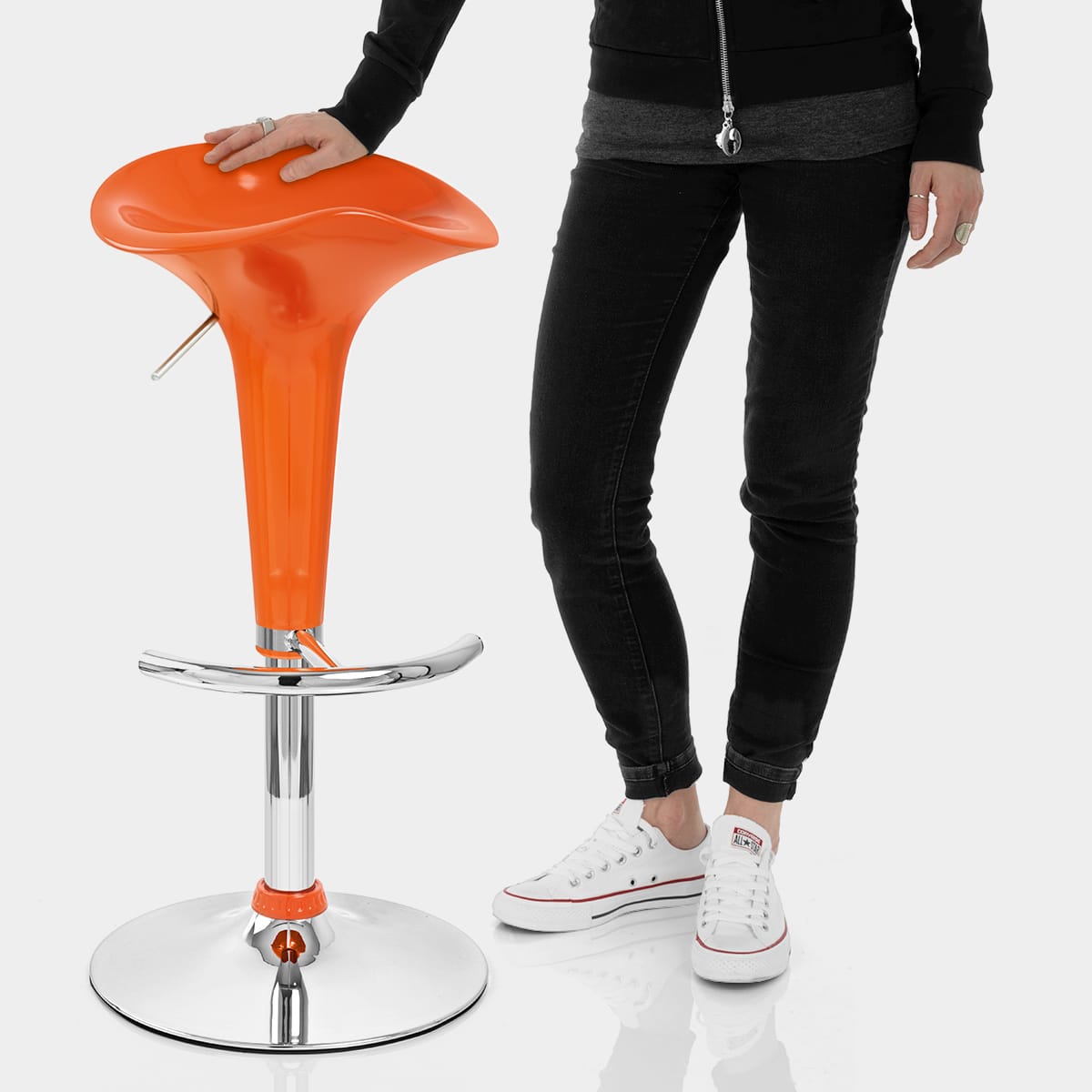 Gloss Coco Bar Stool Orange Features Image