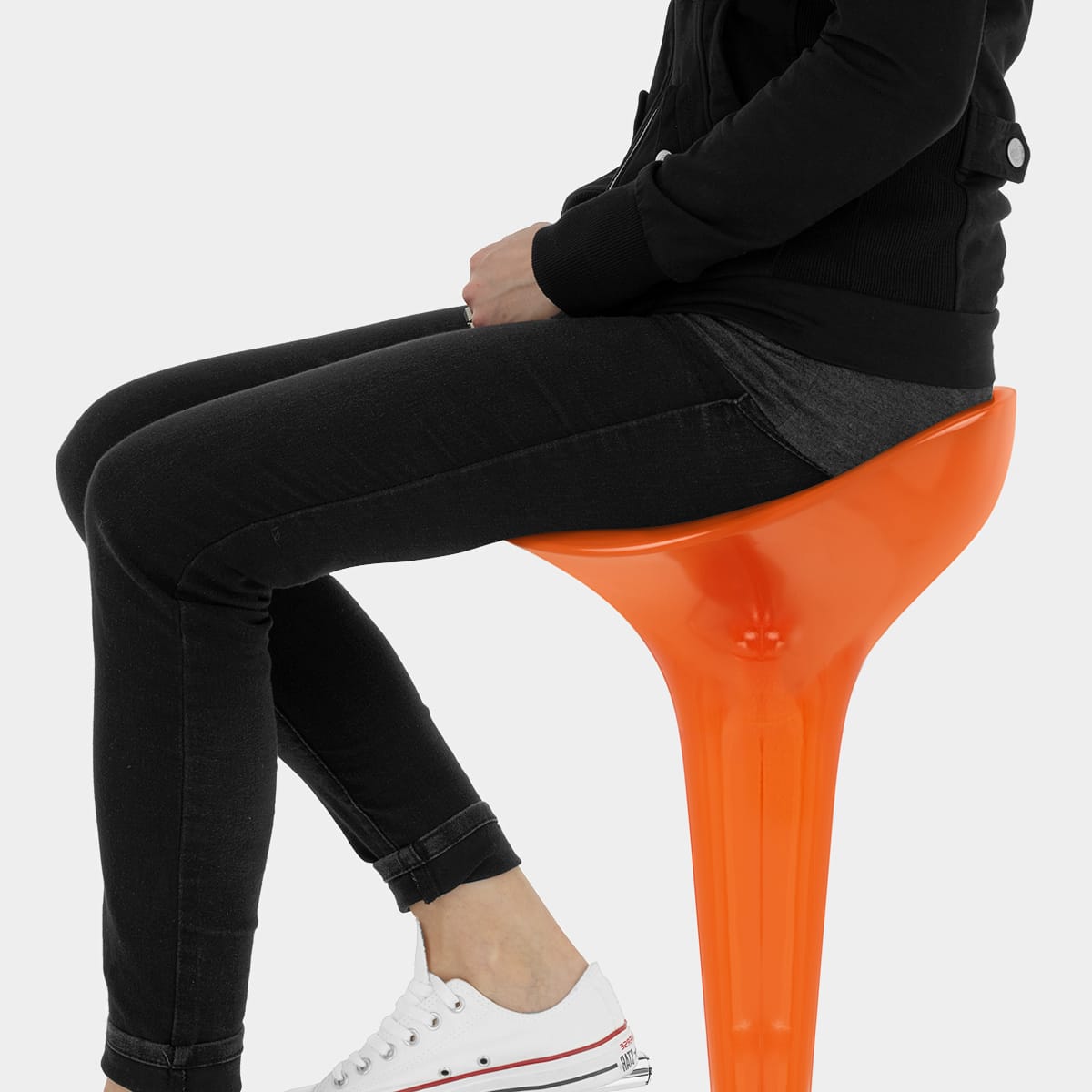 Gloss Coco Bar Stool Orange Seat Image