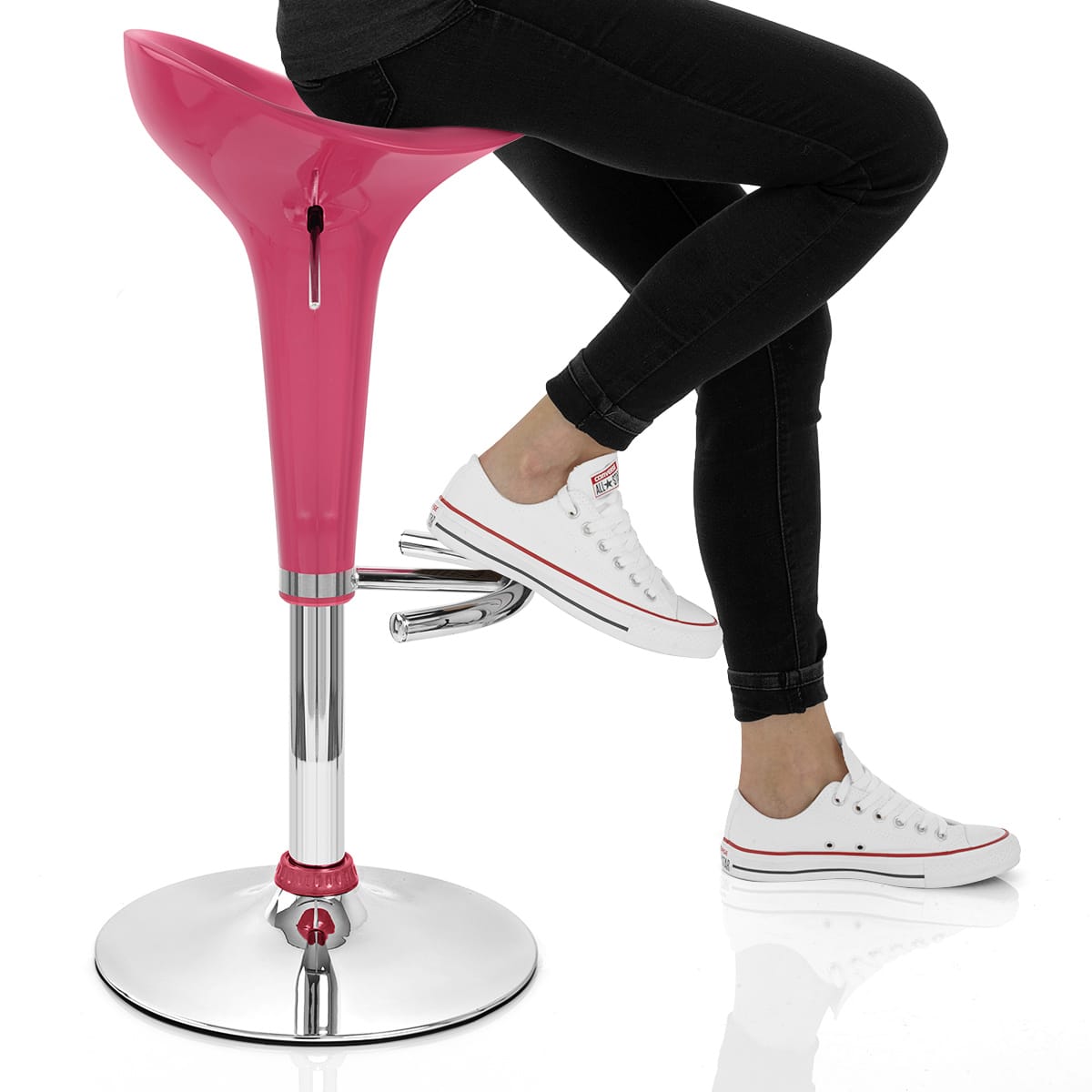 Gloss Coco Bar Stool Pink Frame Image