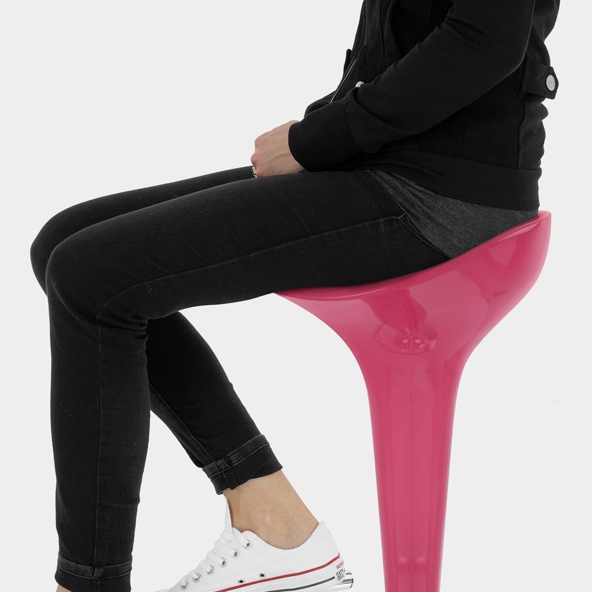Gloss Coco Bar Stool Pink Seat Image