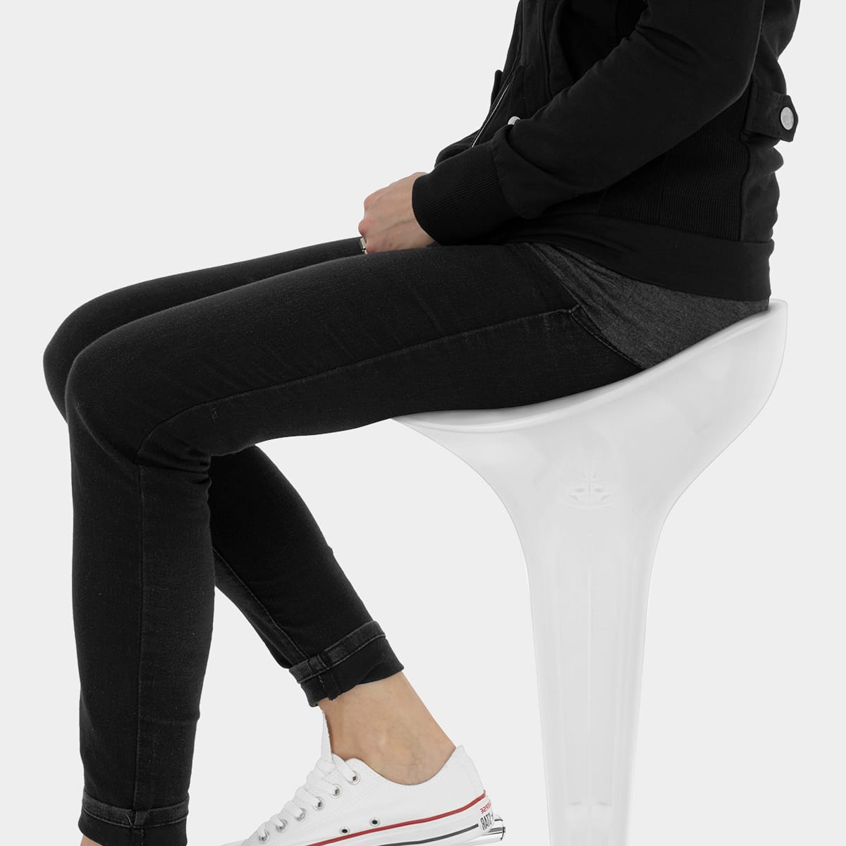 Gloss Coco Bar Stool White Seat Image