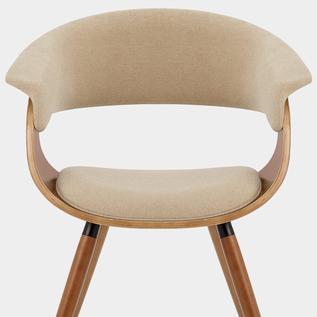 Grafton Dining Chair Walnut & Beige Seat Image