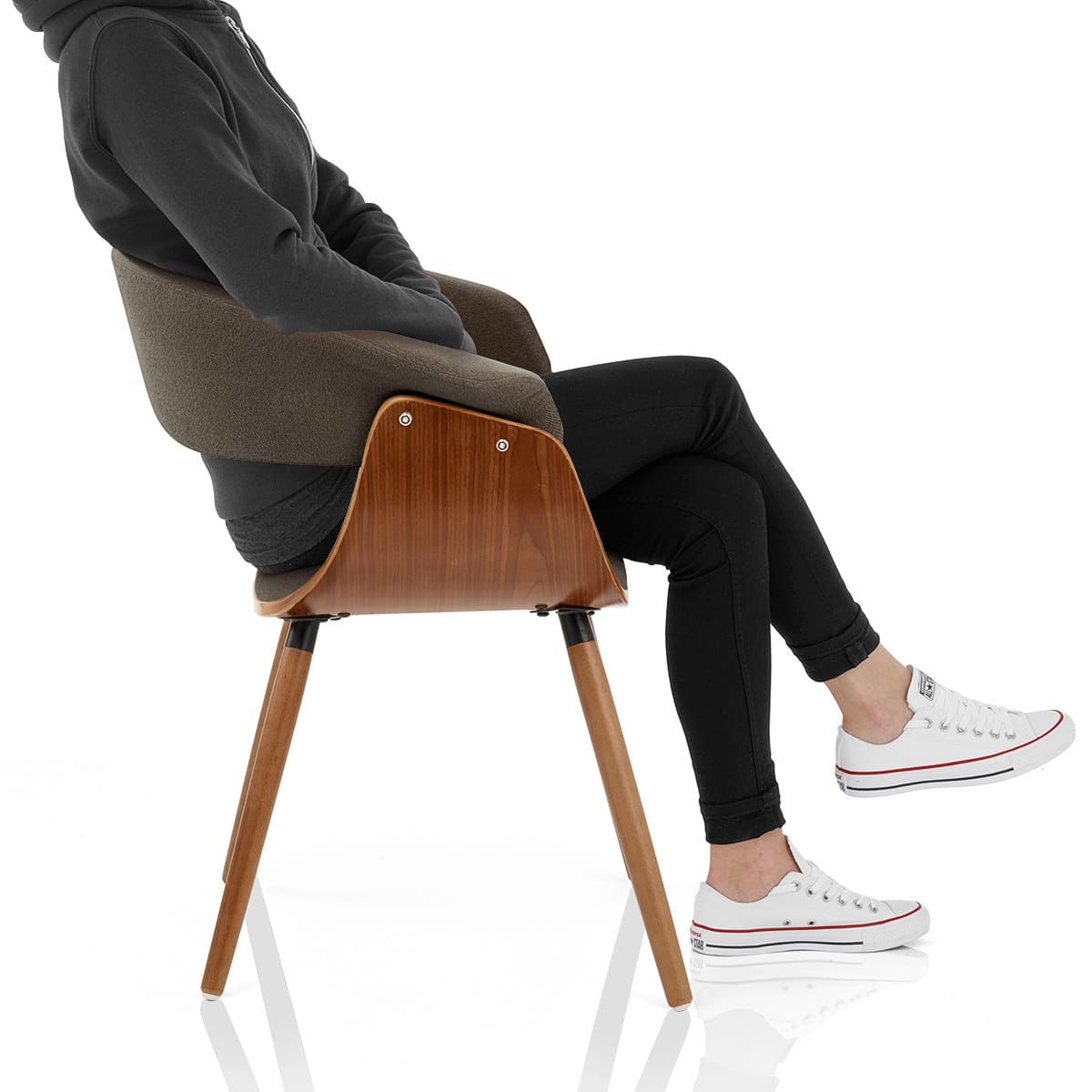 Grafton Dining Chair Walnut & Brown Frame Image