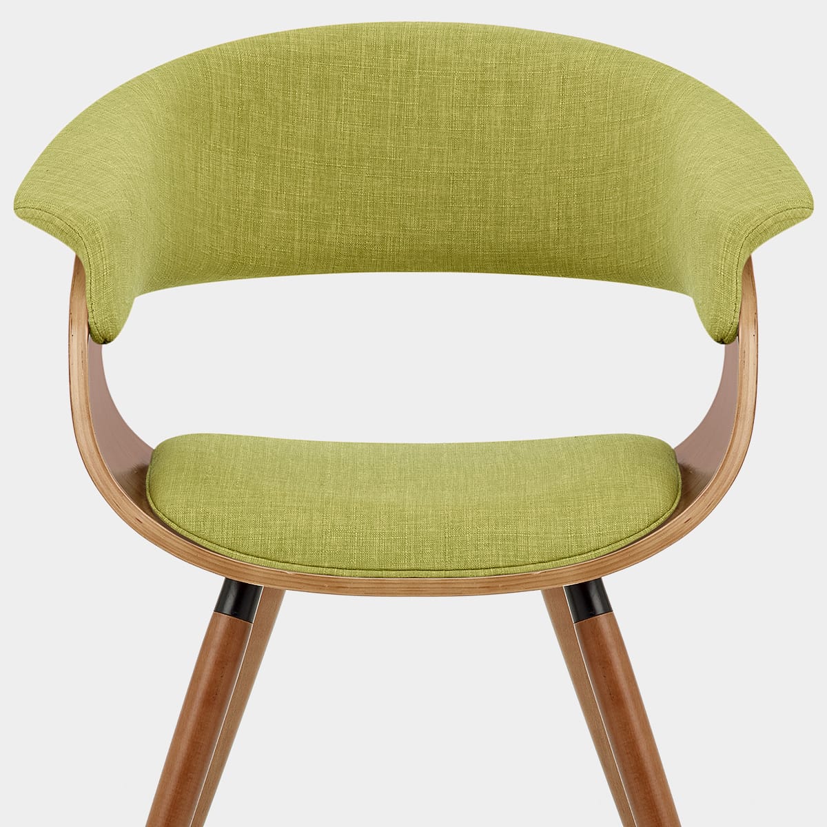 Grafton Dining Chair Walnut & Green Seat Image
