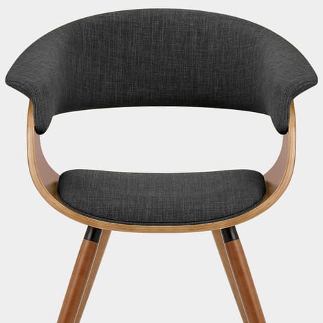 Grafton Dining Chair Walnut & Grey Seat Image