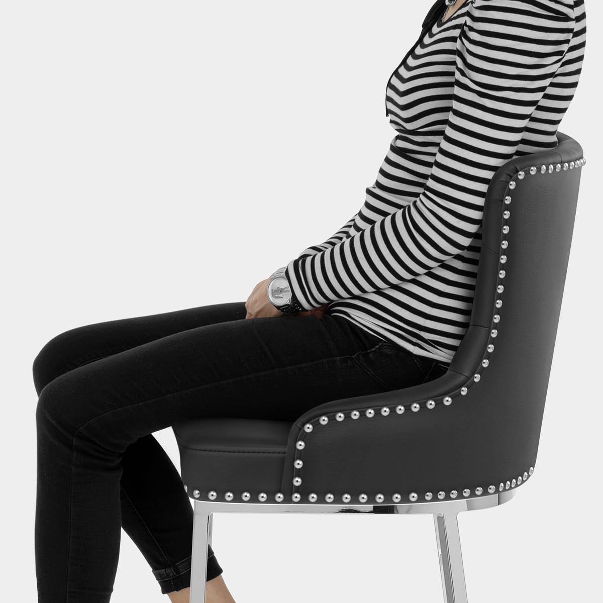 Grange Bar Stool Black Seat Image