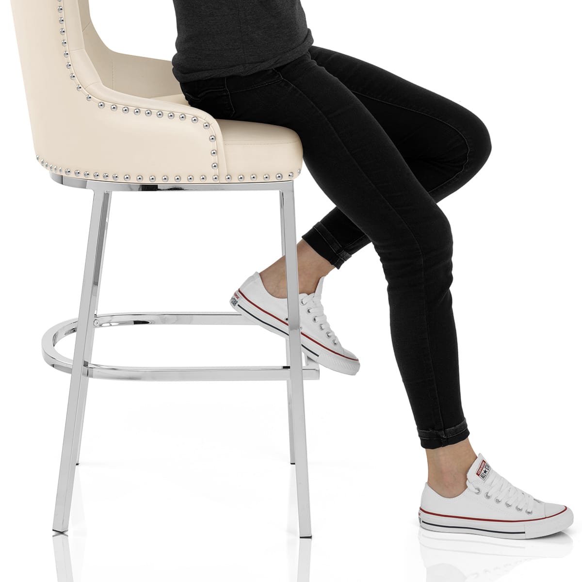 Grange Bar Stool Cream Frame Image