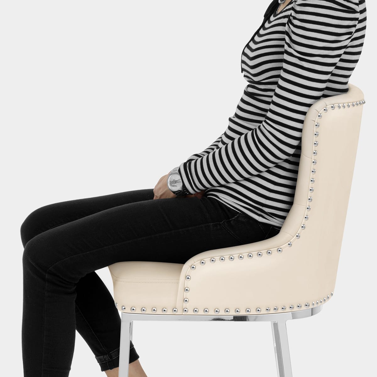 Grange Bar Stool Cream Seat Image